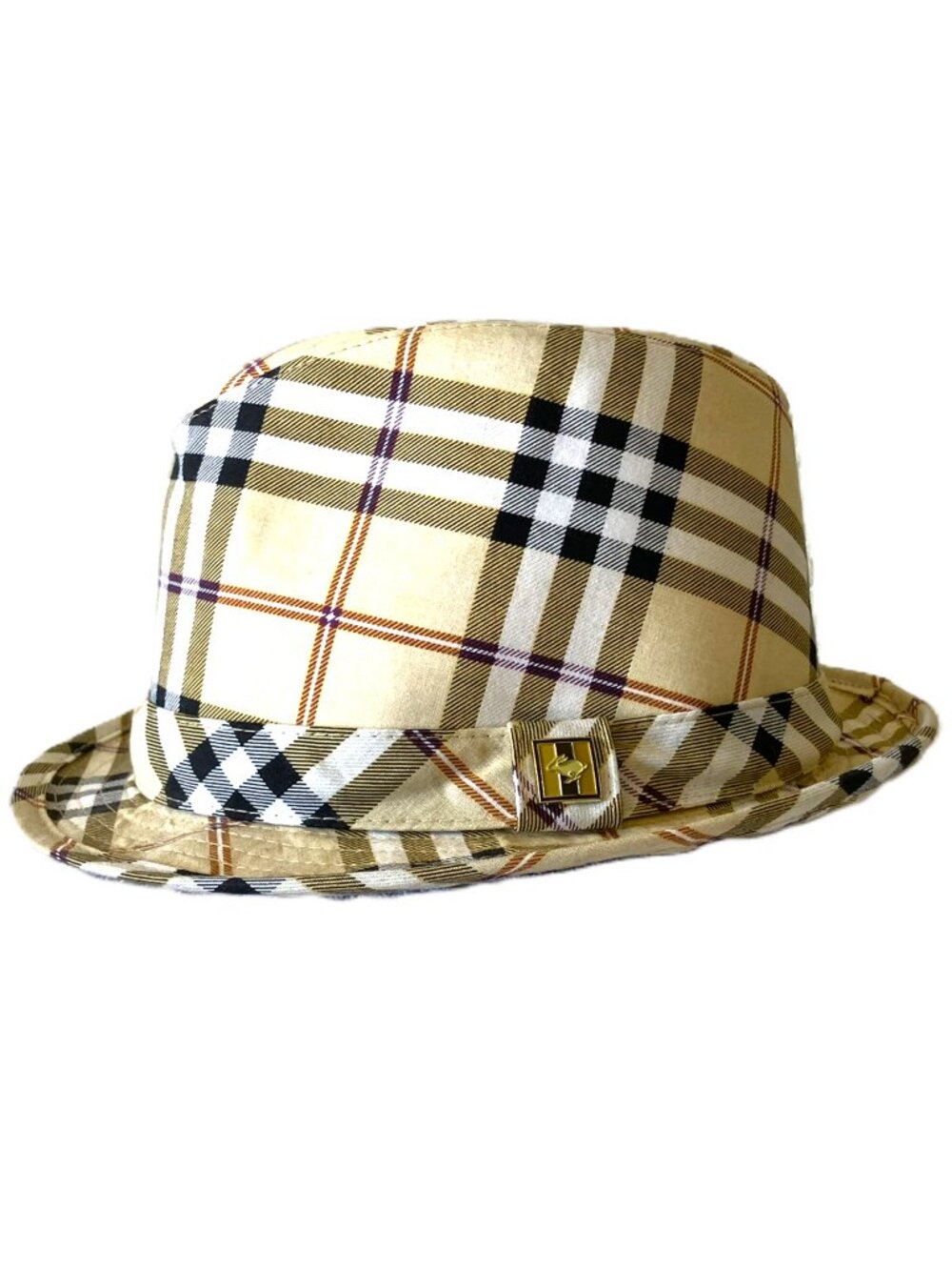 Peter Grimm Plaid Fedora Trilby Hat Unisex One Size NWT